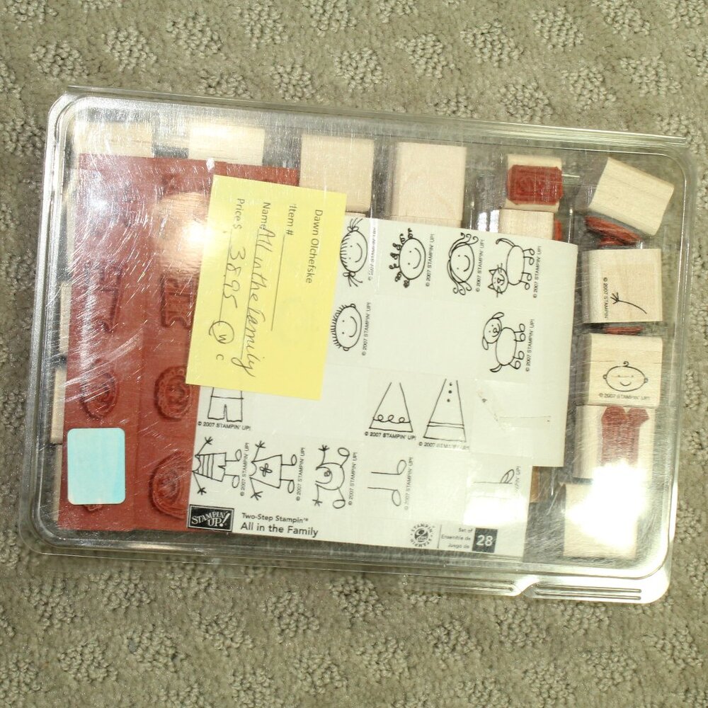 NWT Set of 28 Stampin' Up All in the Family Stamps Two-Step Stampin